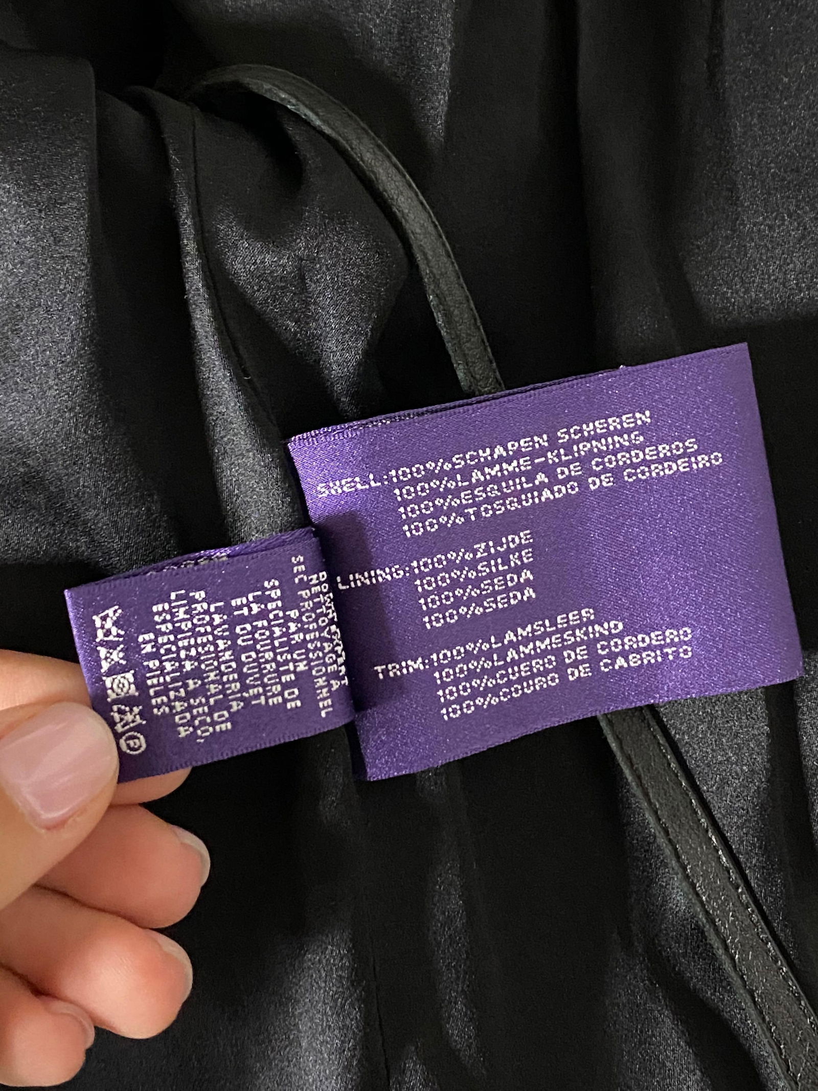 Ralph Lauren Collection Black Lamb Fur Cropped Cover Up Jacket, Size M - 5