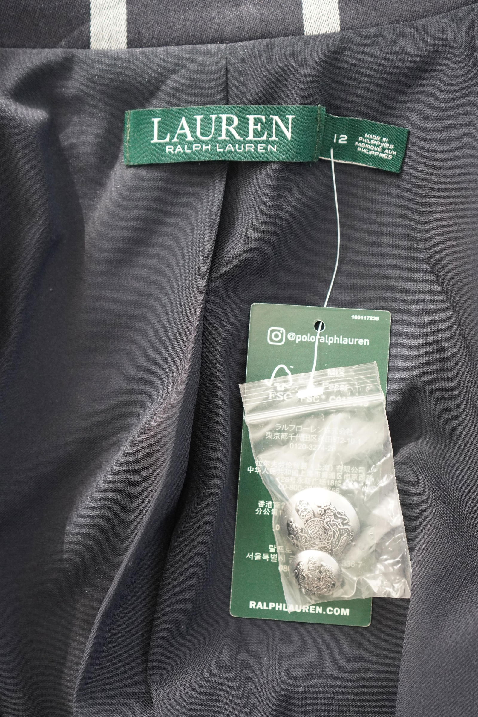 Ralph Lauren Navy striped blazer - 5