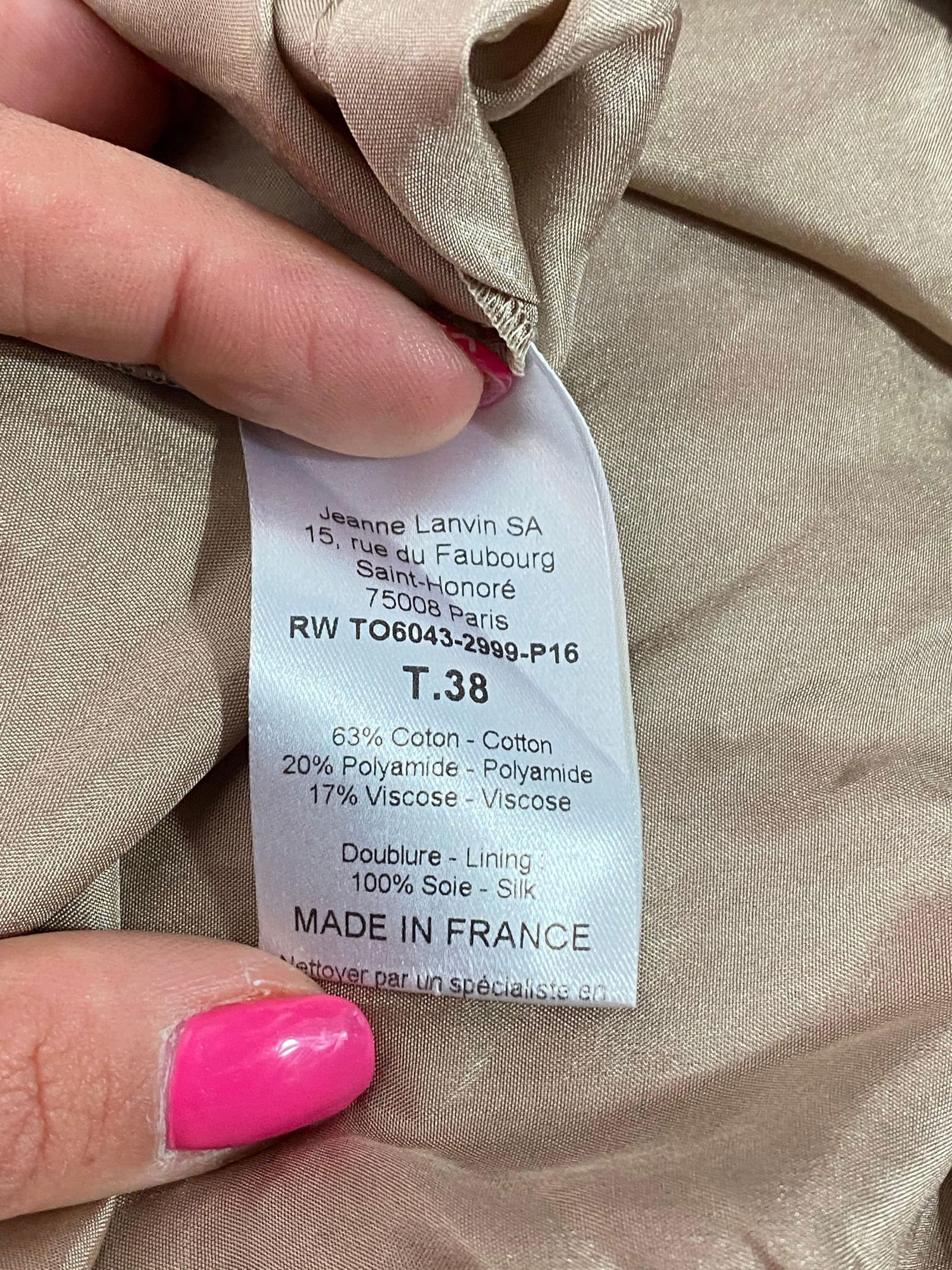 Lanvin Paris Red Lace Top, Size 38 - 5