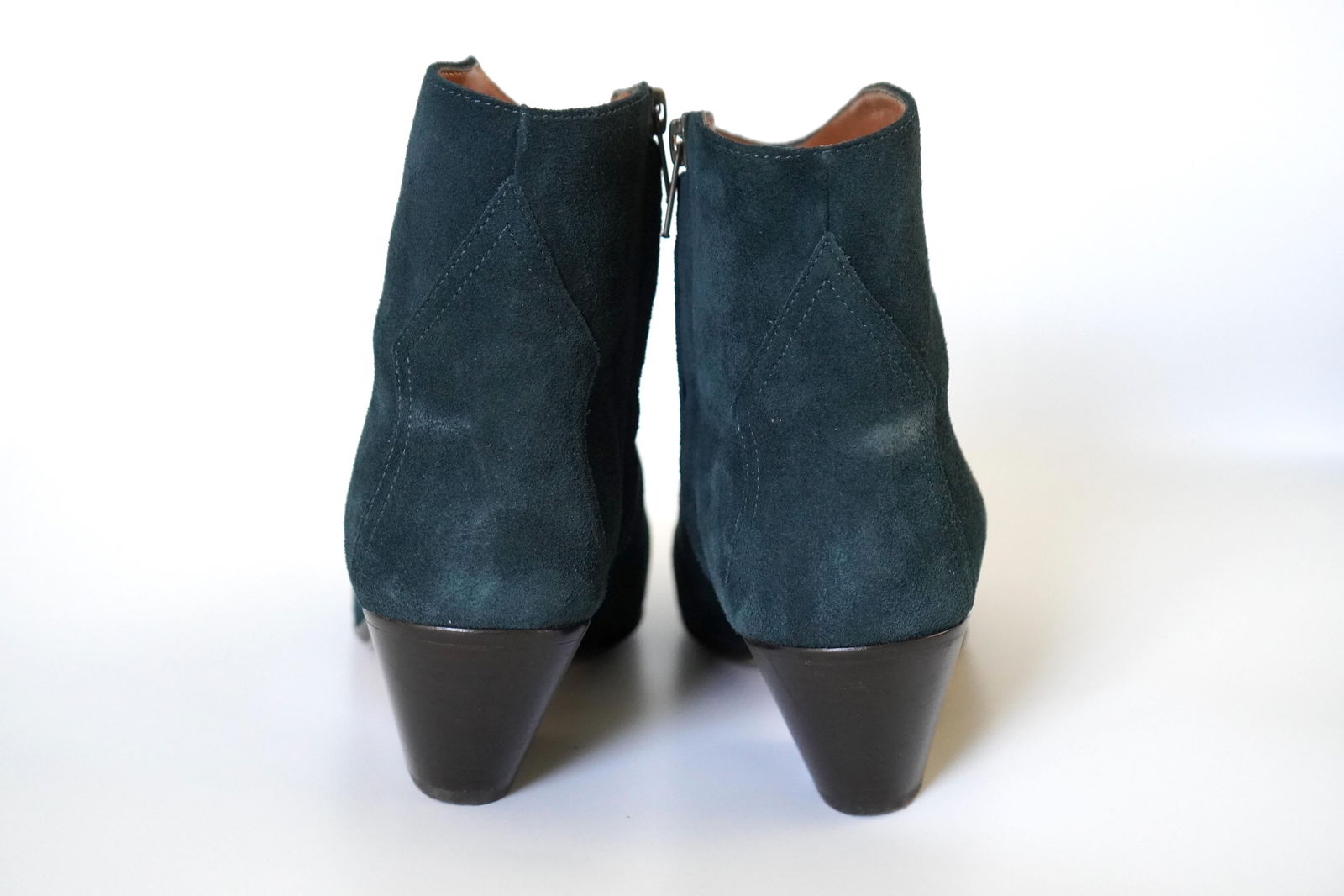 Isabel Marant Velvet Leather Ankle Boots 39 - 17