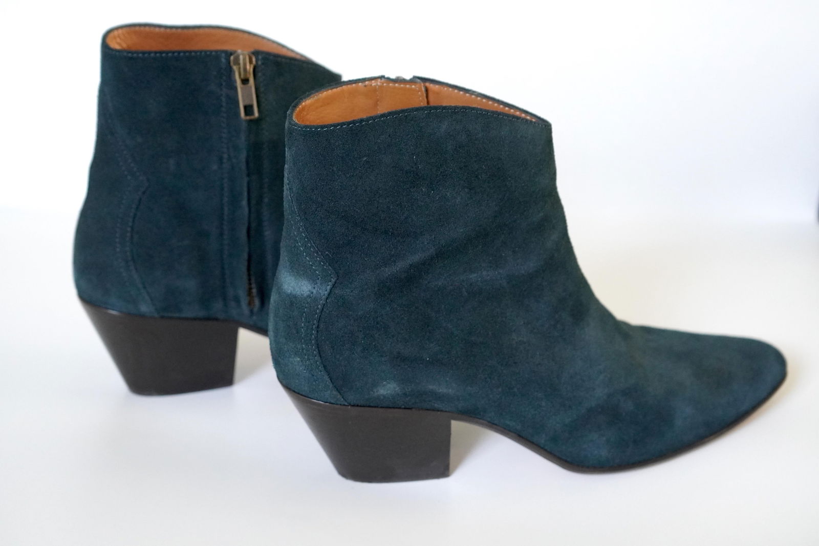 Isabel Marant Velvet Leather Ankle Boots 39 - 8