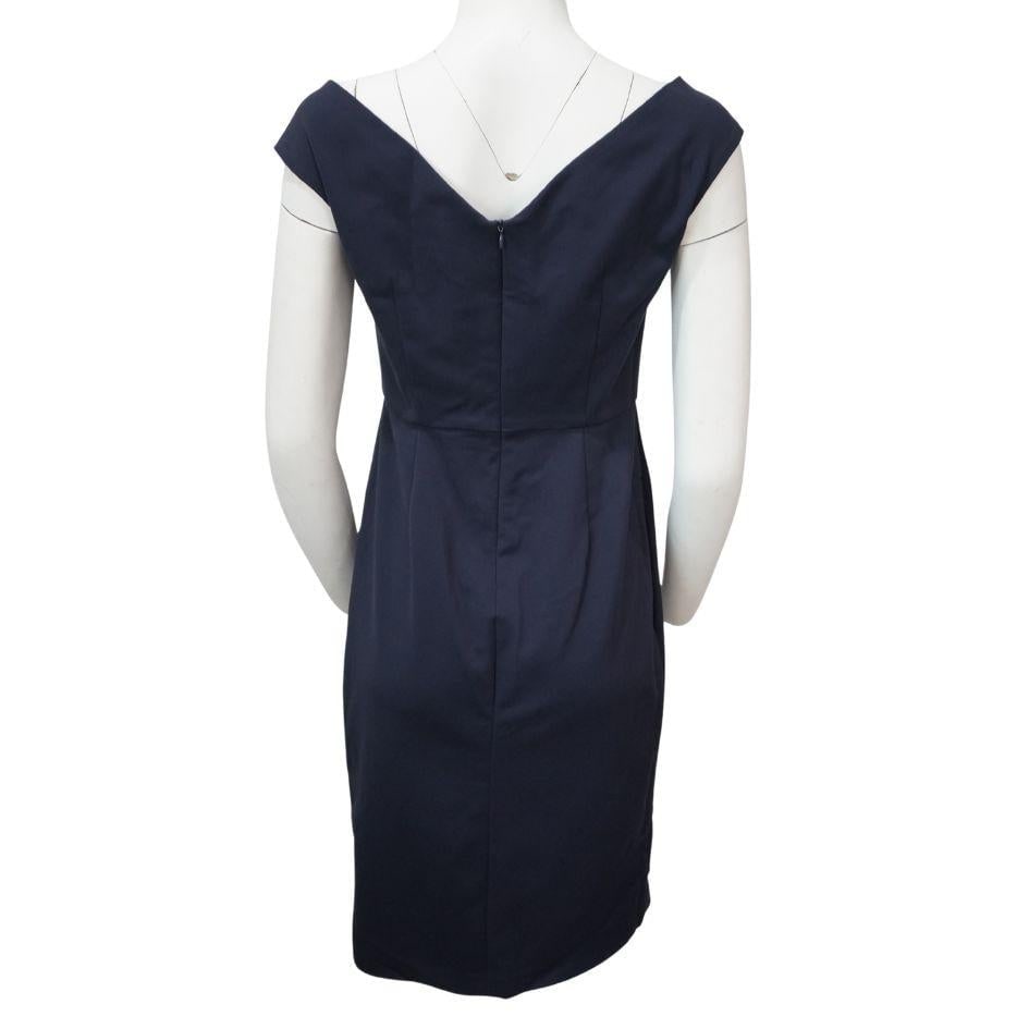 Peter Cohen Navy Midi Dress, Size Medium - 4