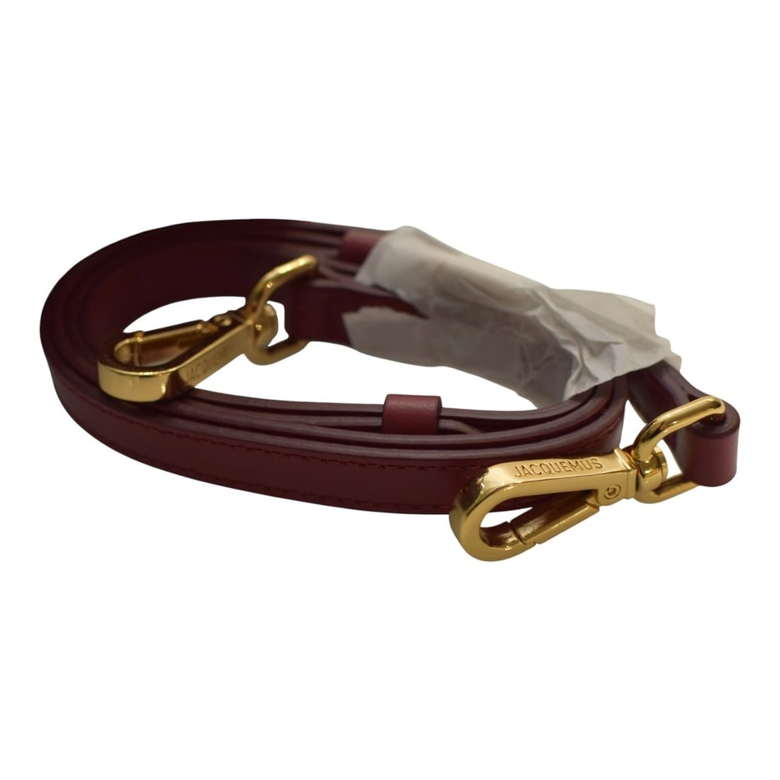 Jacquemus Le Grand Bambino Leather top Handle bag in Red glossed leather & strap - 14