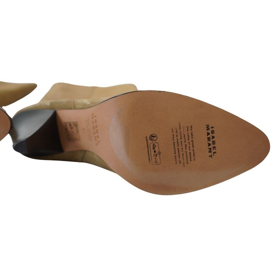 Isabel Marant Suede Khaki Knee High Boots - 14