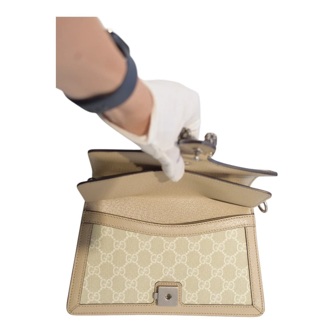 Gucci Dionysus GG Supreme Monogrammed top handle and shoulder bag medium - 16