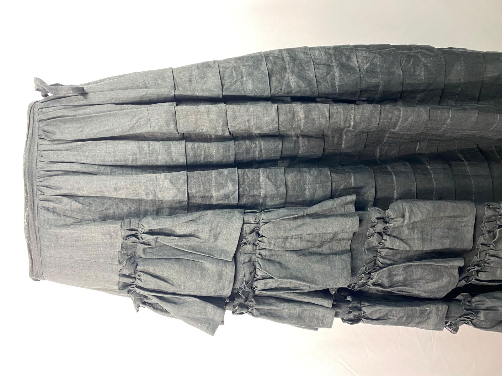 Isa Arfen Black Ruffle Maxi Skirt Size 10 - 8