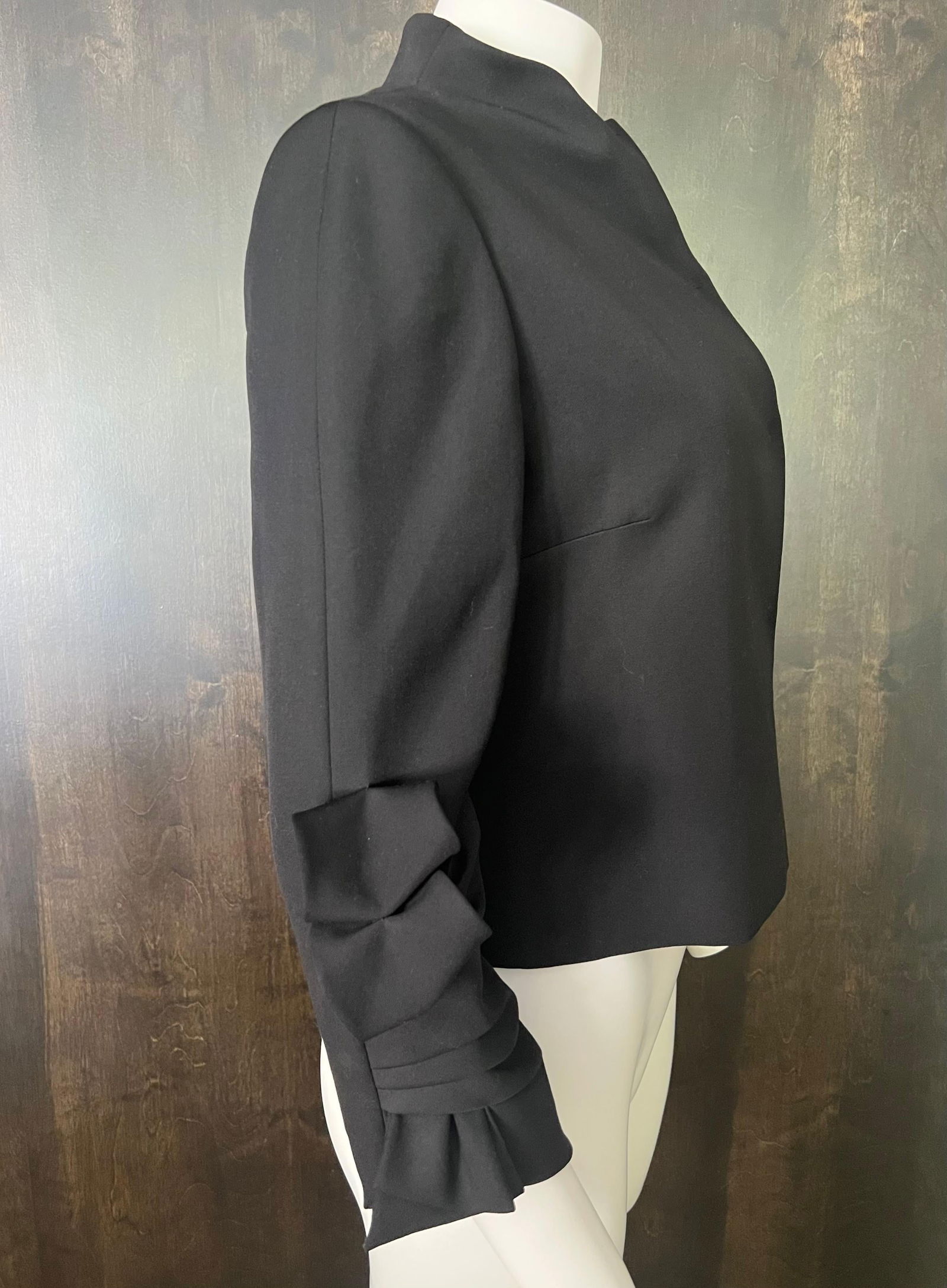 Valentino Black Wool Blazer Jacket, Size 10 - 10