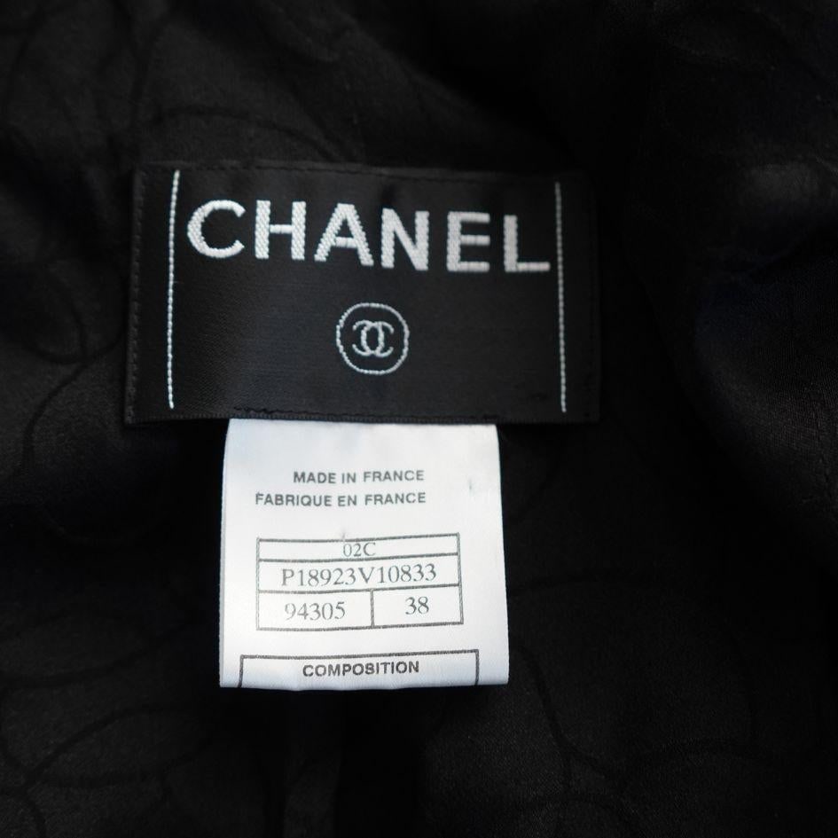 Chanel Black Tweed Asymmetrical Wool Blazer Jacket - 5