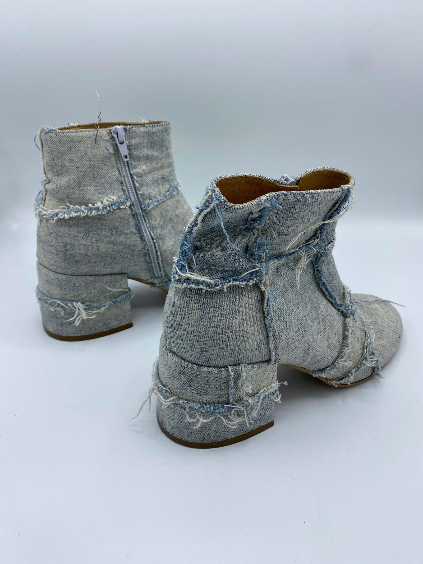MM6 Maison Margiela Denim Ankle Boots, Size 38 - 10