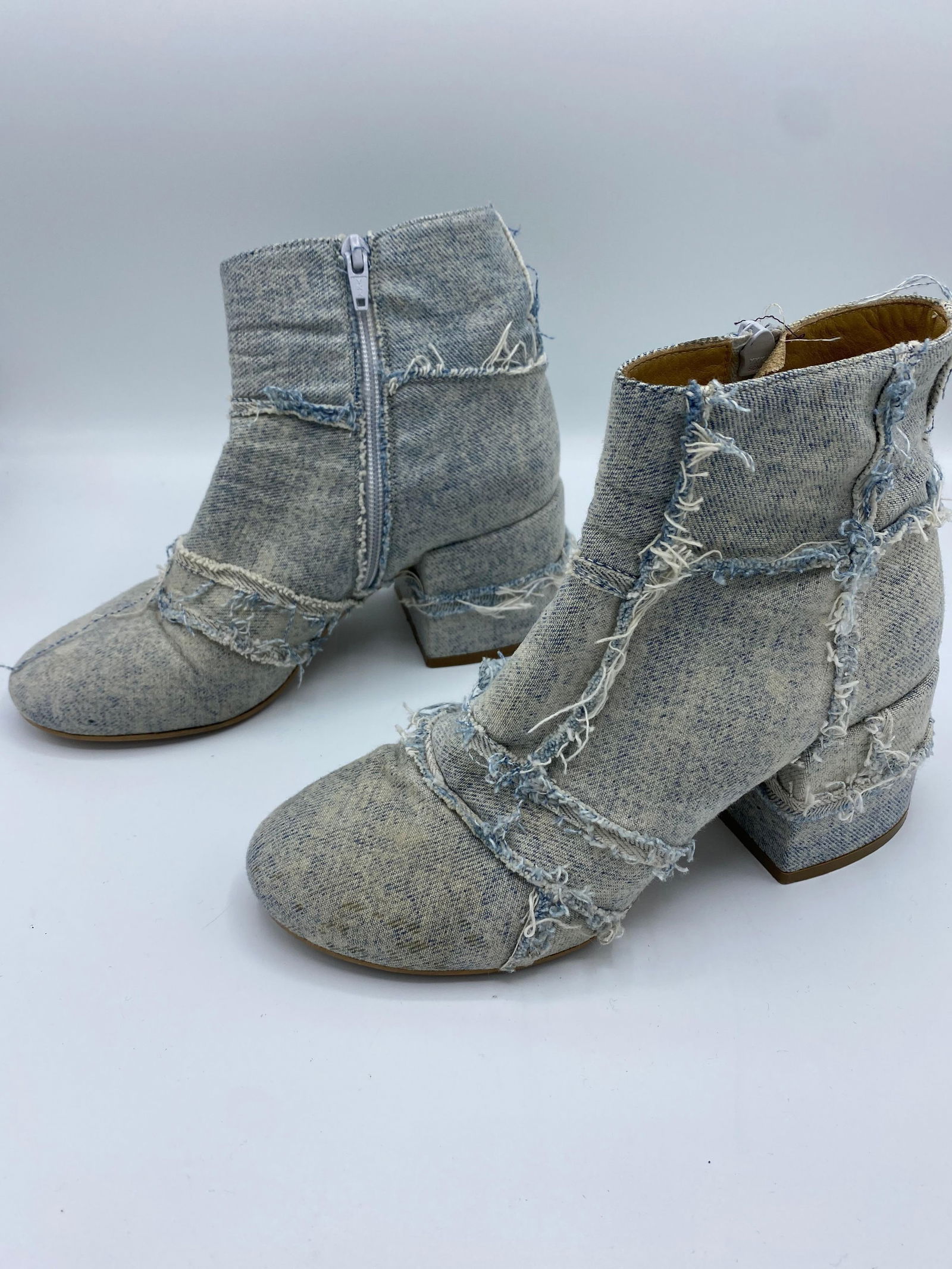 MM6 Maison Margiela Denim Ankle Boots, Size 38 - 17