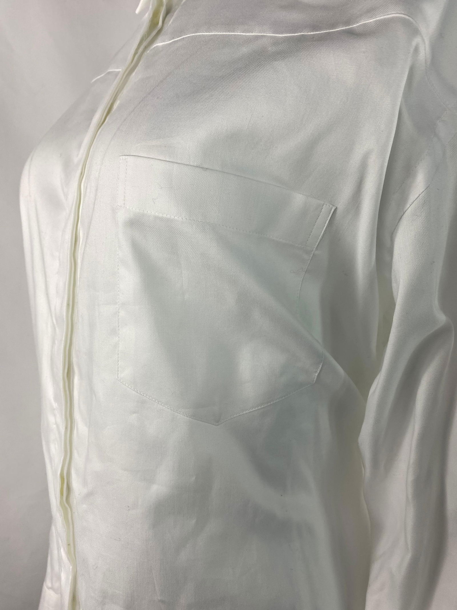 PRADA White Cotton Button Down Shirt Blouse, Size 40 - 10