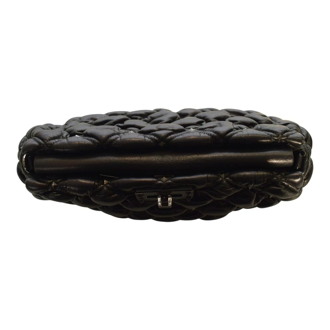 Valentino Garavani Nappa Spikeme Rockstud Clutch Black quilted leather - 12