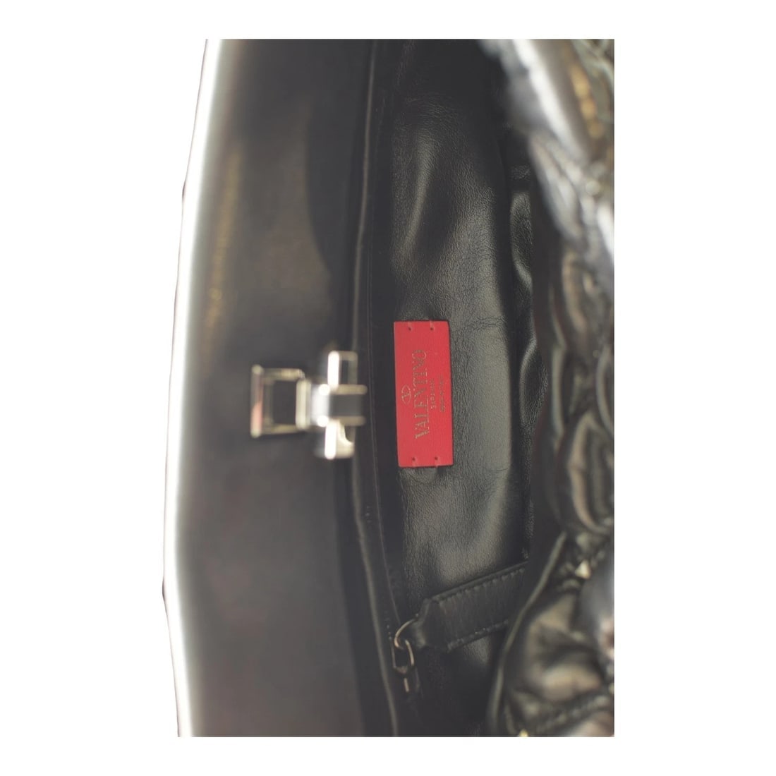 Valentino Garavani Nappa Spikeme Rockstud Clutch Black quilted leather - 13