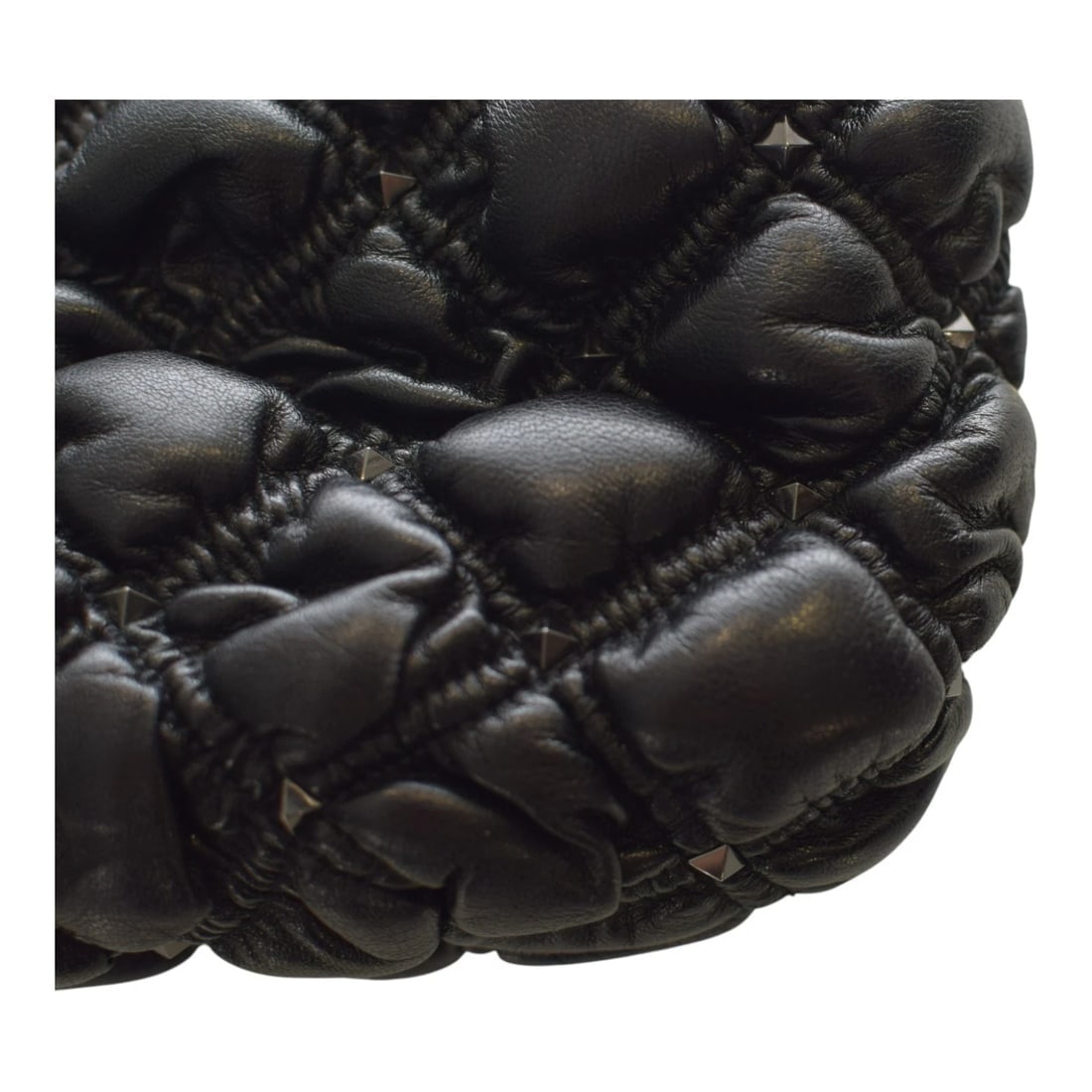 Valentino Garavani Nappa Spikeme Rockstud Clutch Black quilted leather - 16