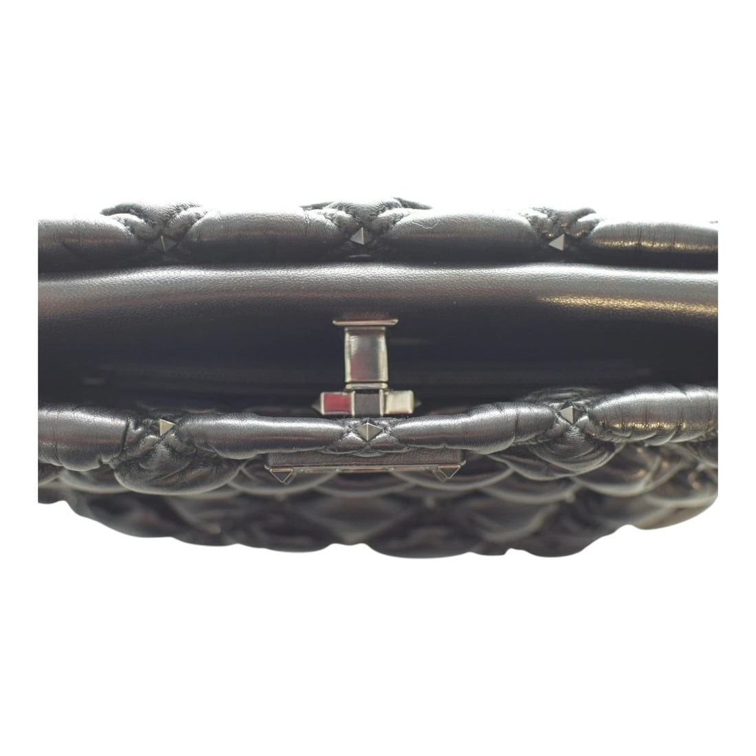 Valentino Garavani Nappa Spikeme Rockstud Clutch Black quilted leather - 18