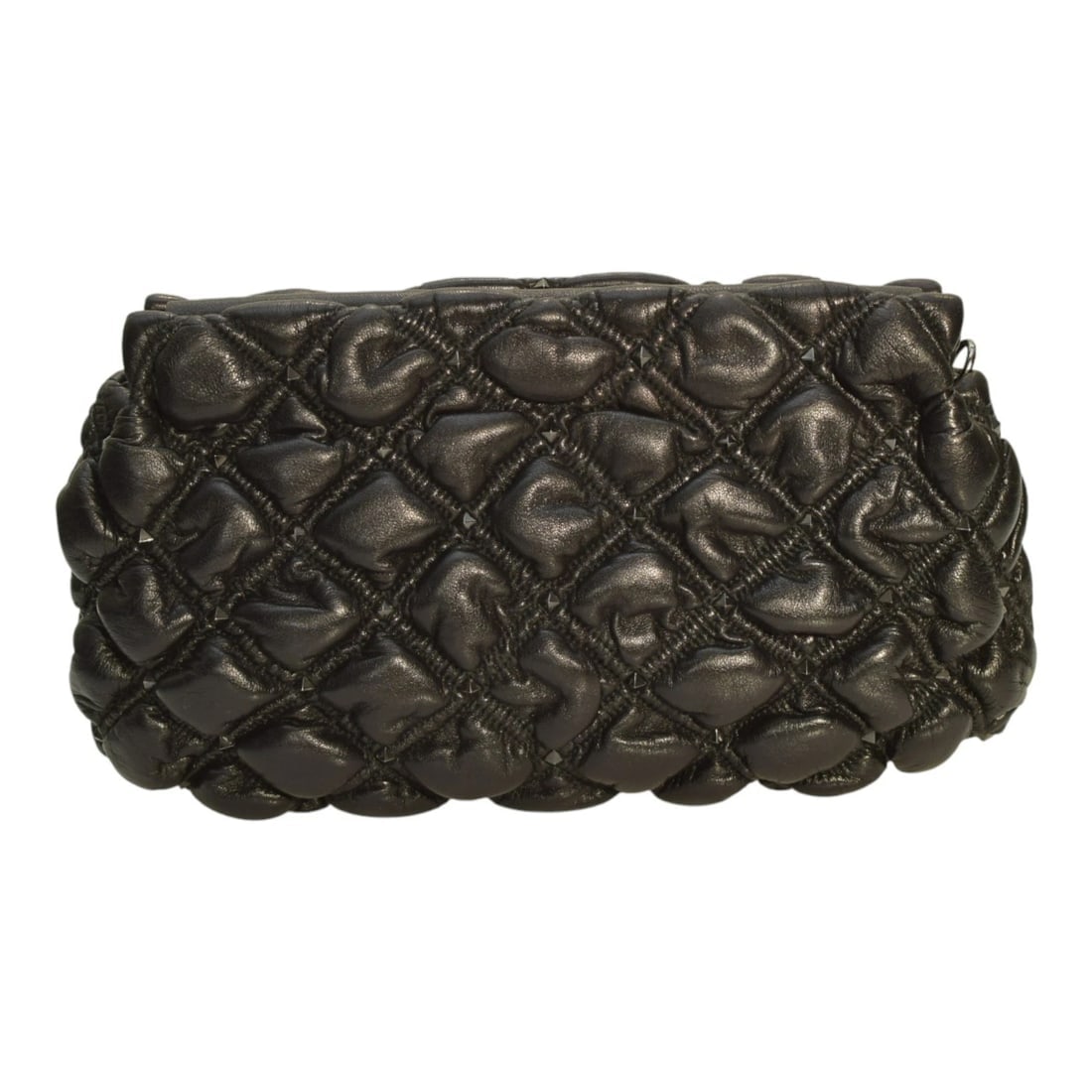 Valentino Garavani Nappa Spikeme Rockstud Clutch Black quilted leather - 2