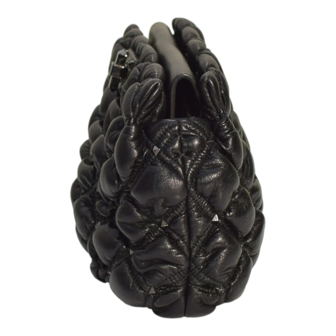 Valentino Garavani Nappa Spikeme Rockstud Clutch Black quilted leather - 4