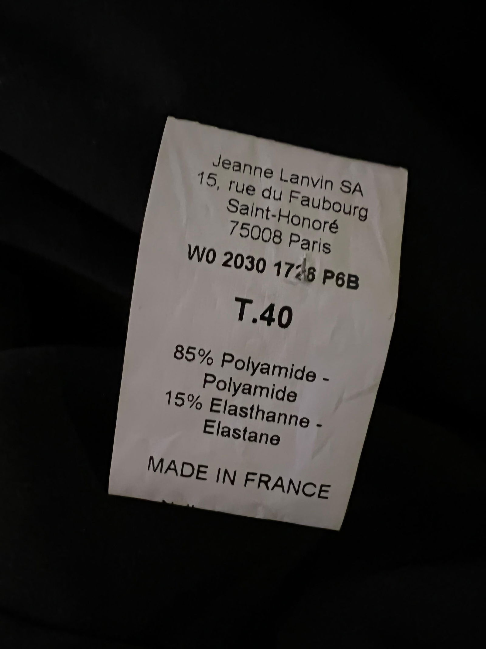 Lanvin Black Mini Dress, Size 40 - 5