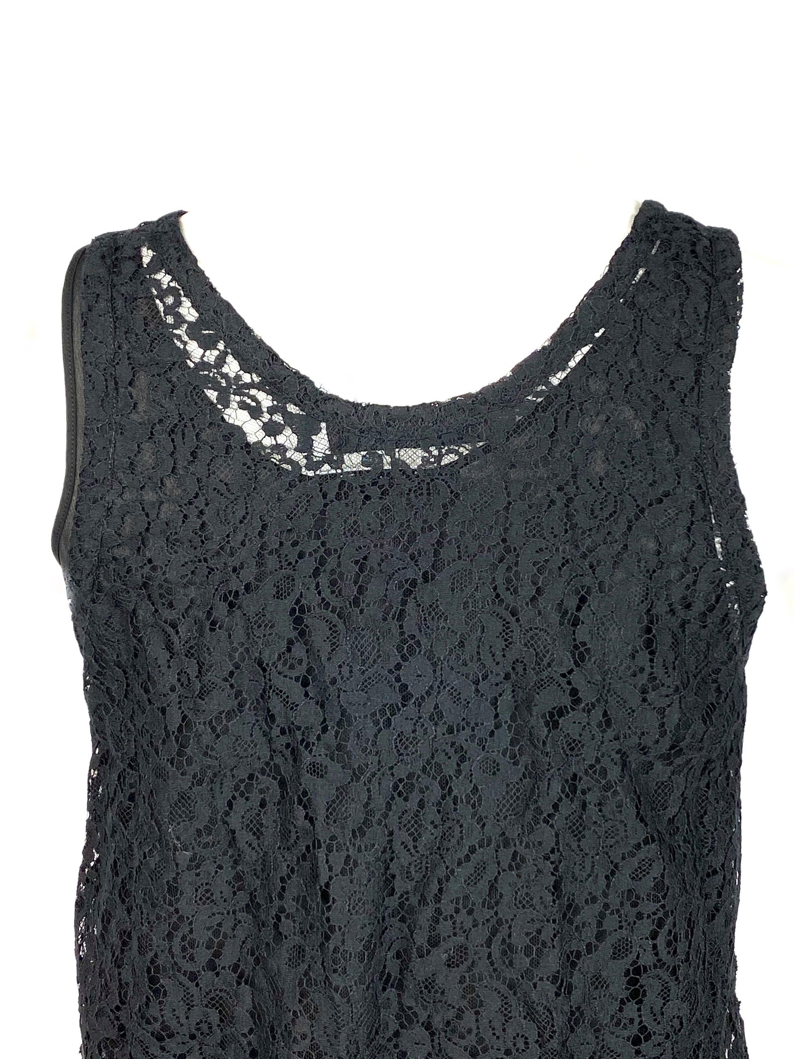 Christian Dior Paris Black Silk Floral Lace Top Tunic - 13