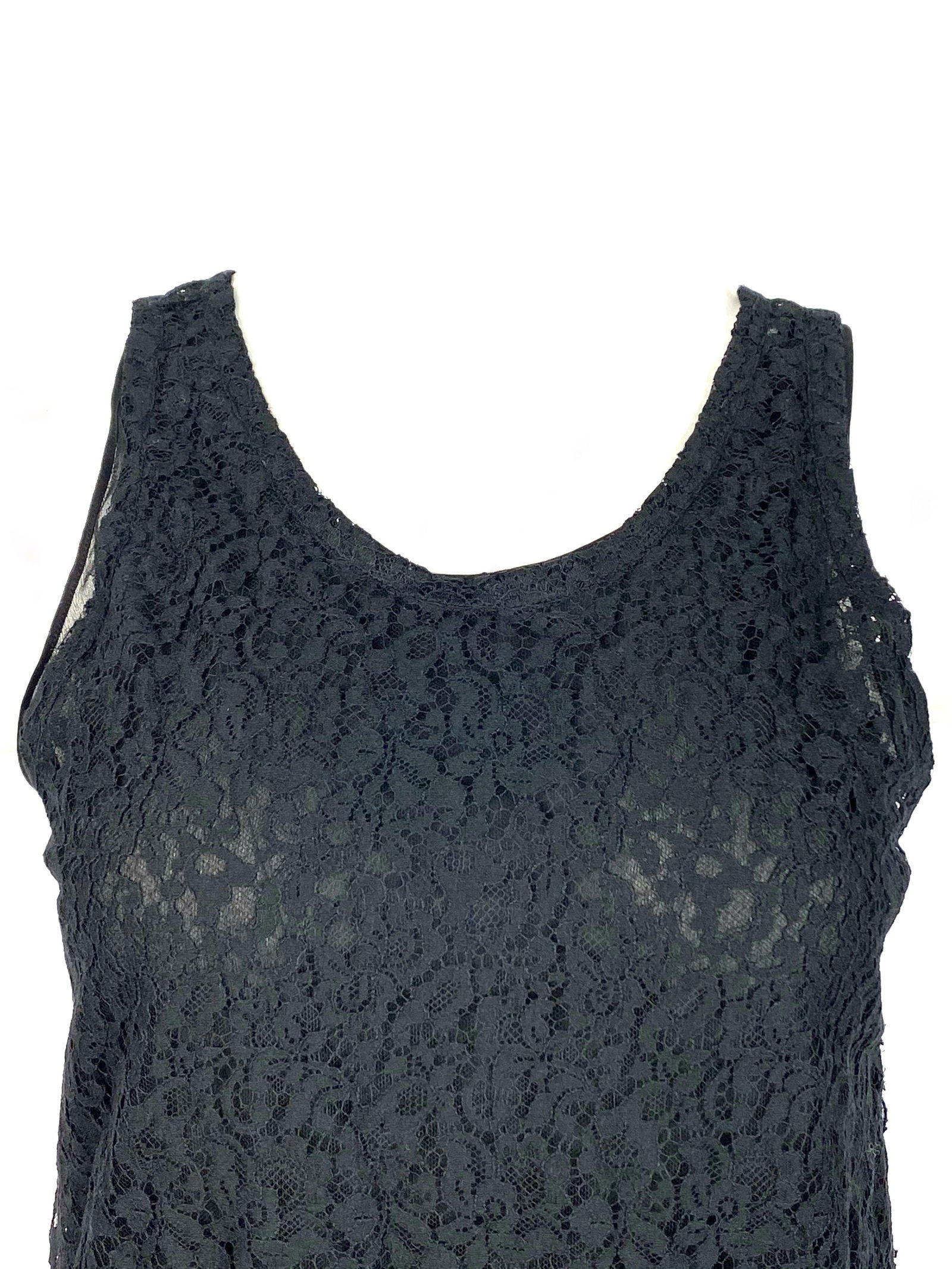 Christian Dior Paris Black Silk Floral Lace Top Tunic - 9