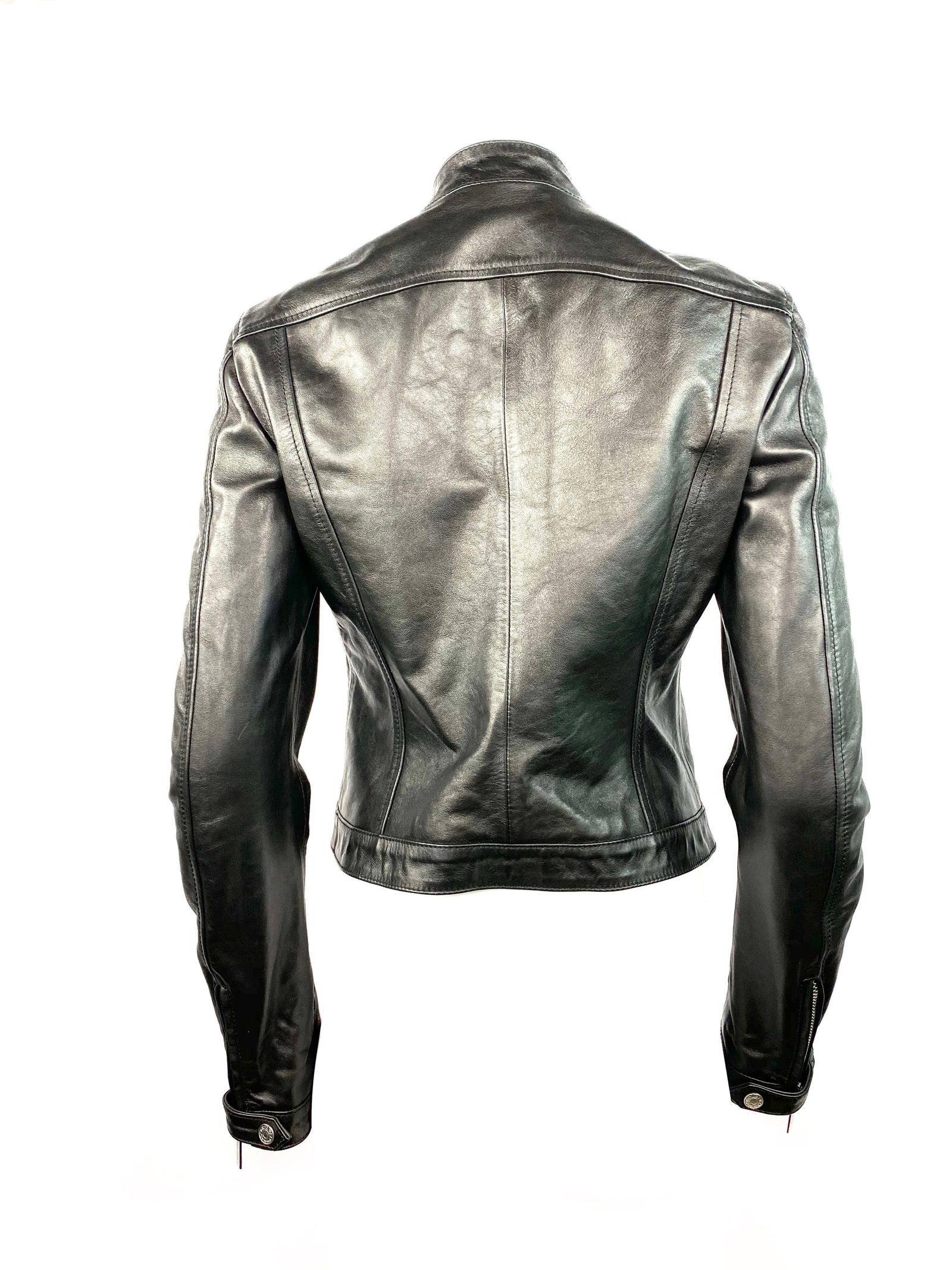 Dsquared2 Black Lether Jacket Size 44 - 11