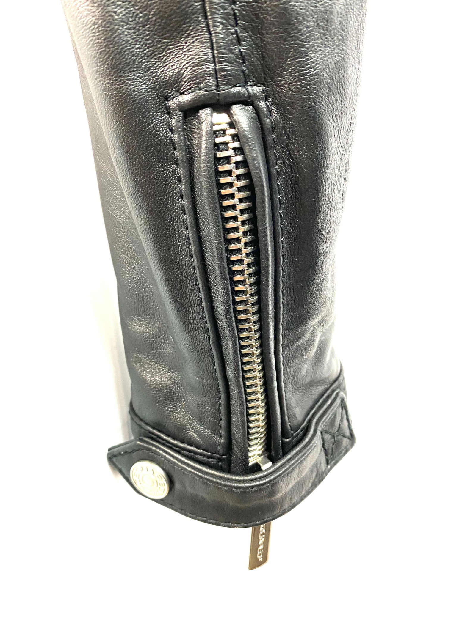 Dsquared2 Black Lether Jacket Size 44 - 2