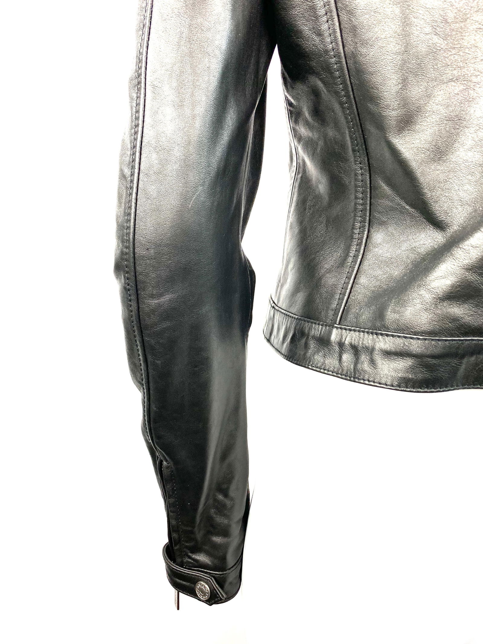 Dsquared2 Black Lether Jacket Size 44 - 3