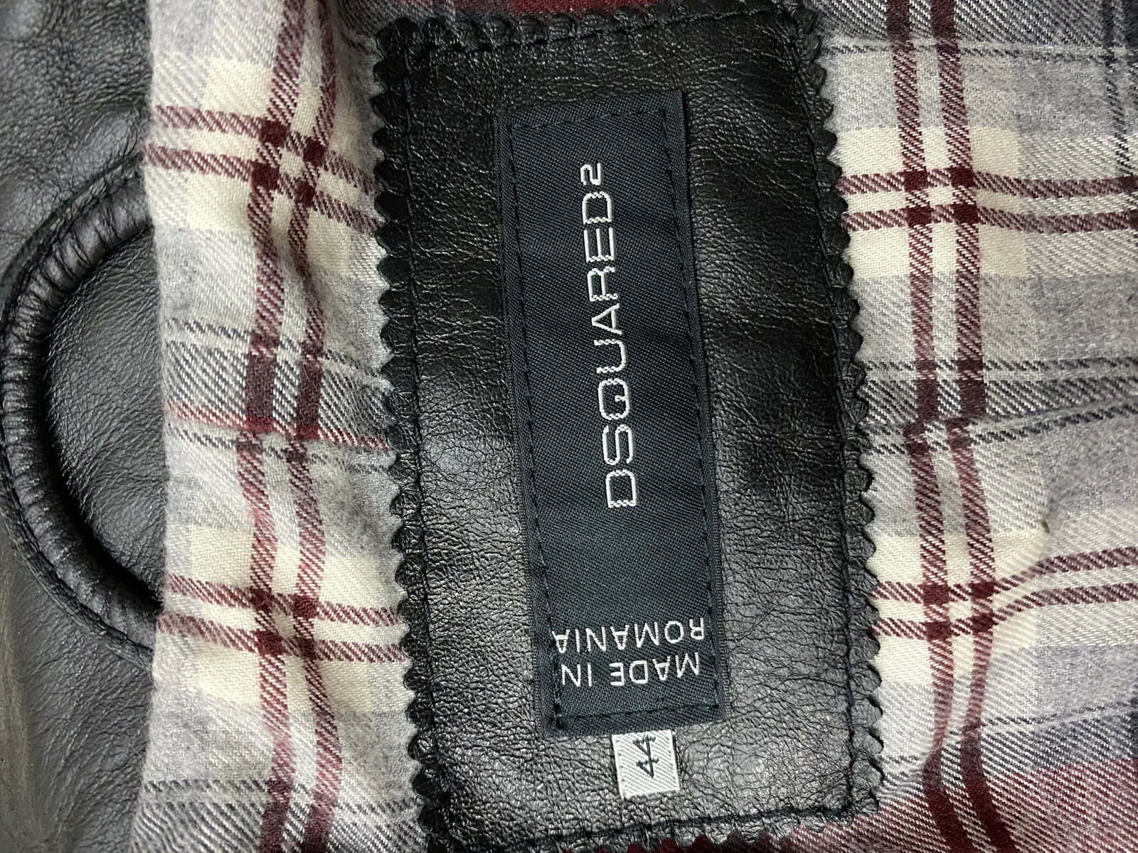 Dsquared2 Black Lether Jacket Size 44 - 4