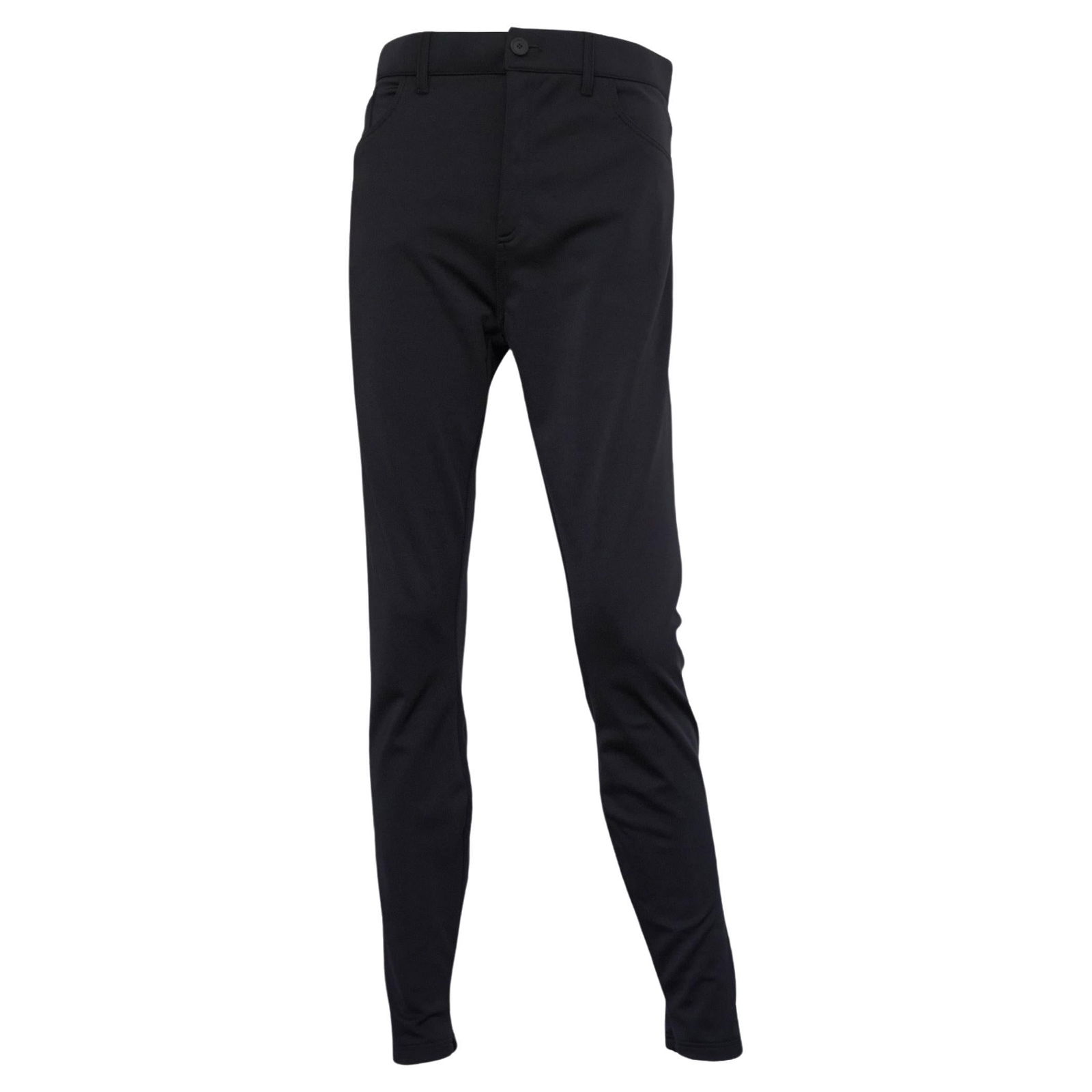 Balenciaga Ankle Zip Black Pant sz 40: New Balenciaga Ankle Zip Black Pant. We have them in a sz 40. These pants feature an ankle zip on the inside of each pant leg. They also have a sleek stretch material. Three front and two back pockets