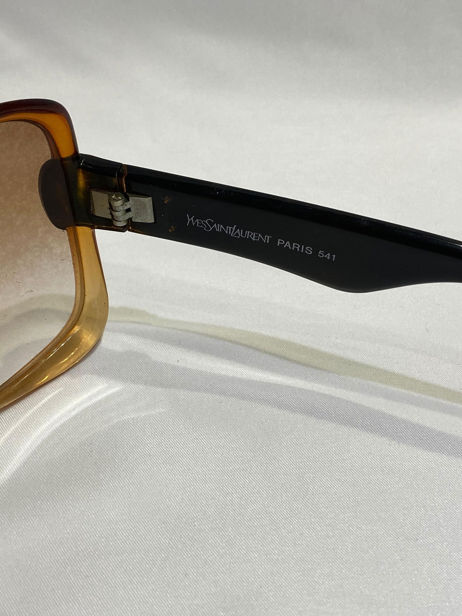 Vintage YSL Brown and Black Square Sunglasses - 16