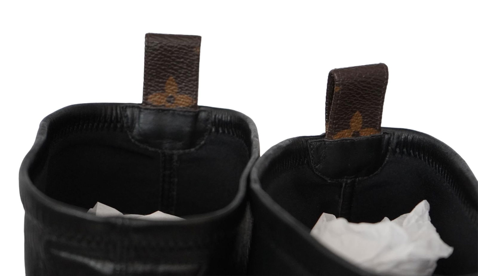 Louis Vuitton Black Long Leather Heeled Boot - 3