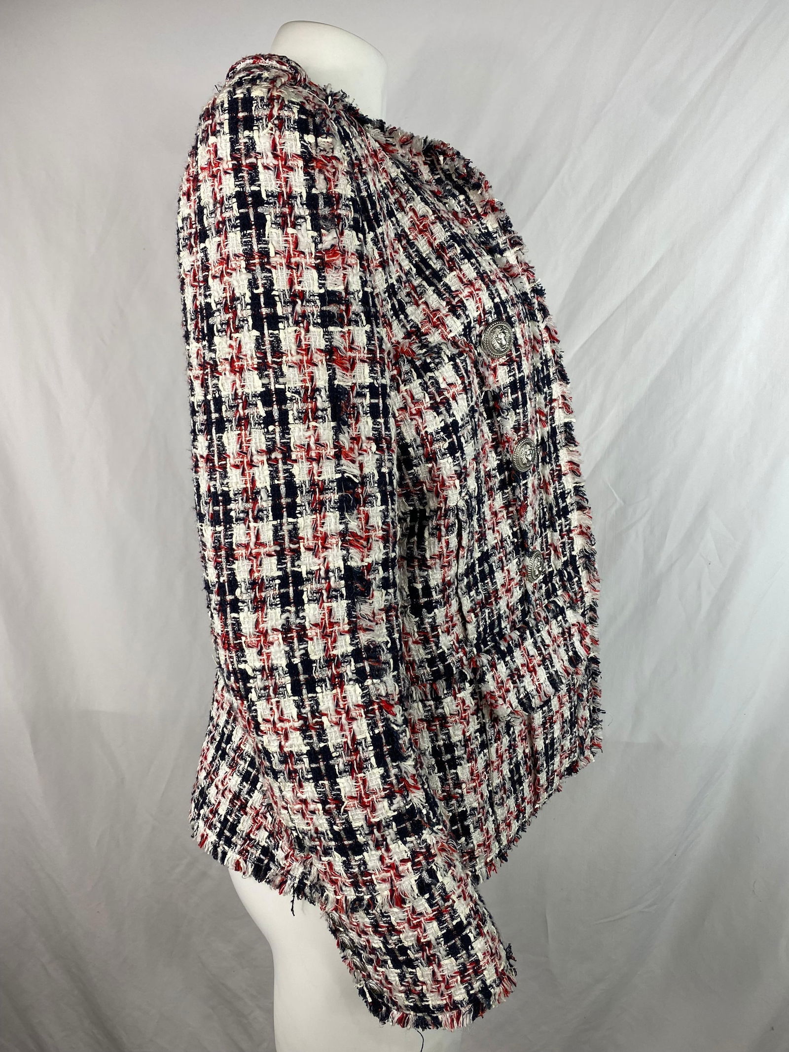 Balmain Multicolored Tweed Blazer Jacket - 11