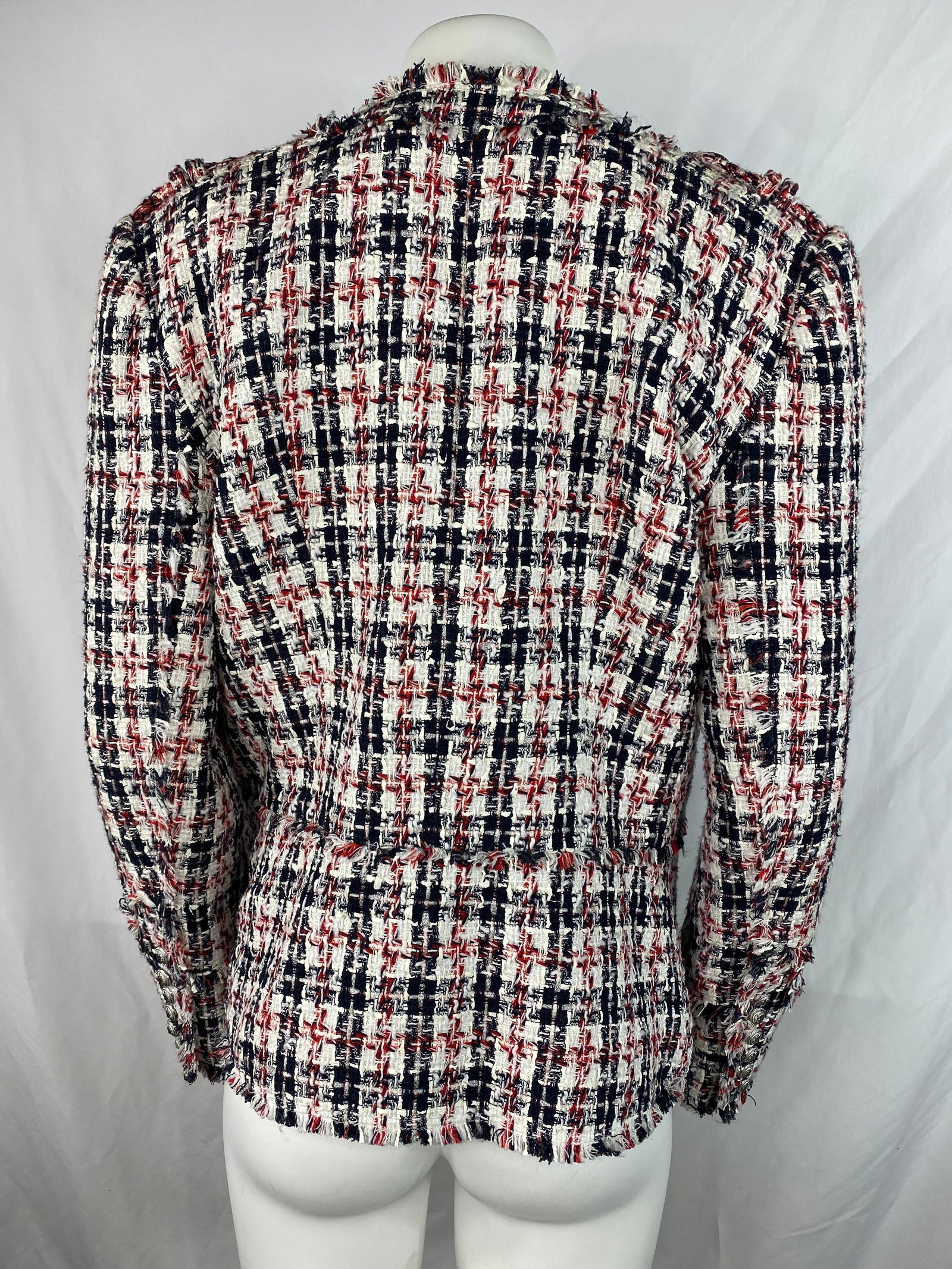 Balmain Multicolored Tweed Blazer Jacket - 12