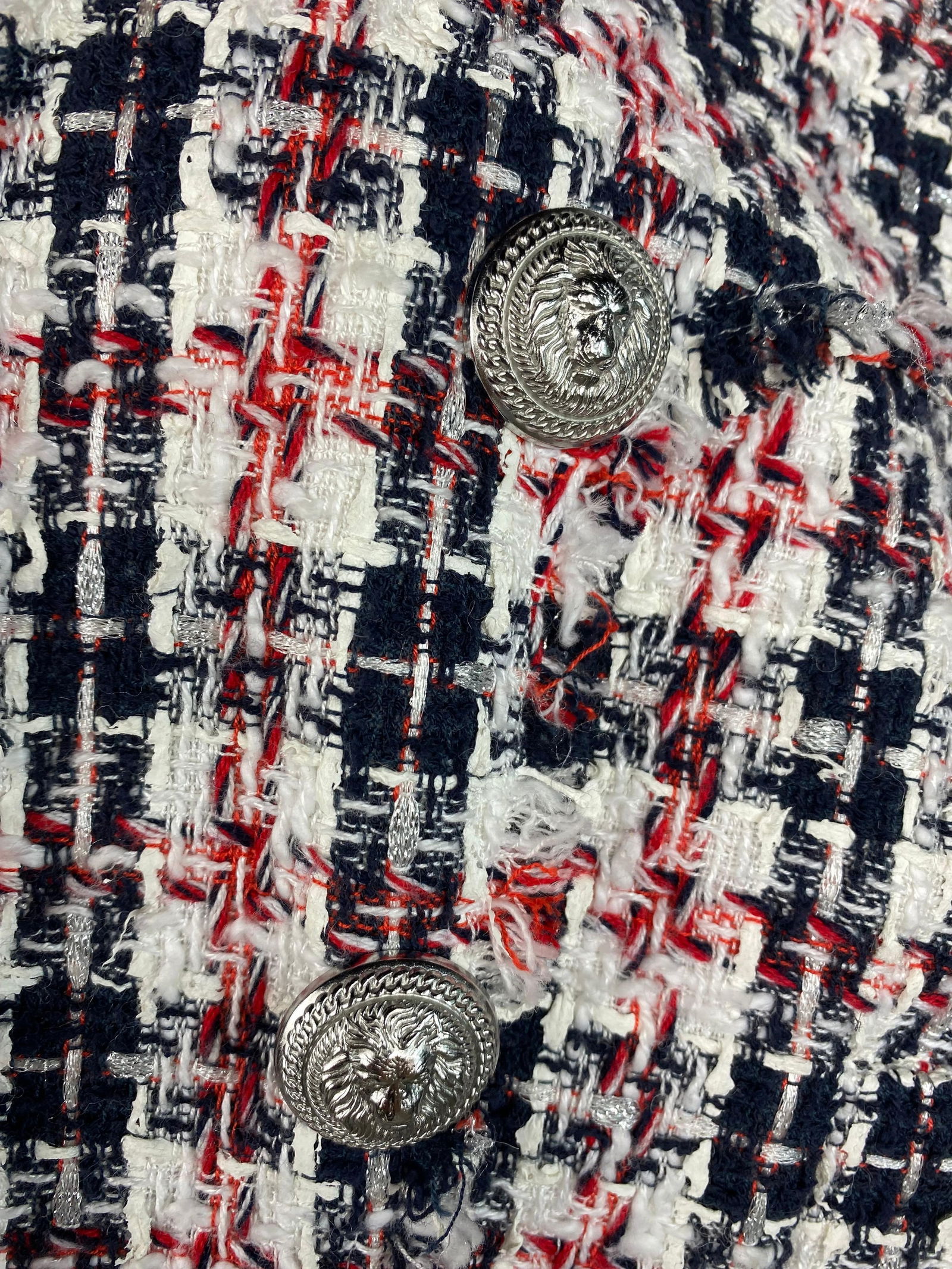 Balmain Multicolored Tweed Blazer Jacket - 19