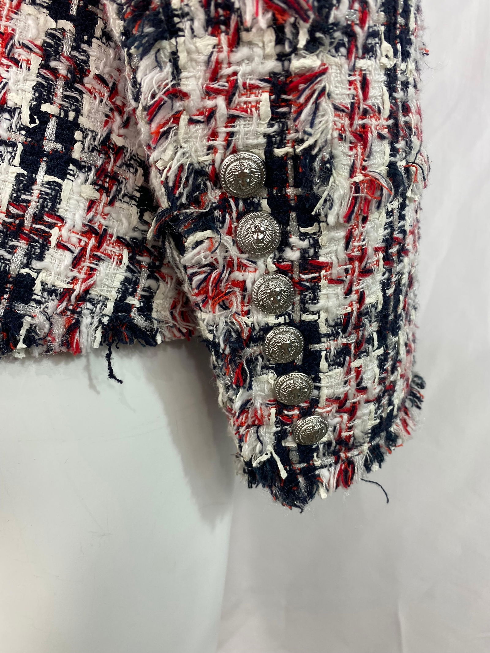 Balmain Multicolored Tweed Blazer Jacket - 3