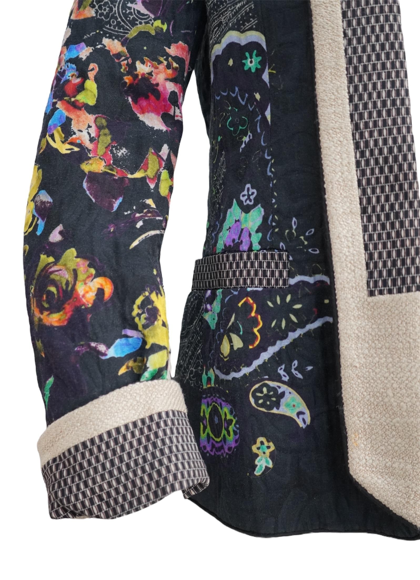 Etro Black Floral Paisley Blazer sz 40 - 13