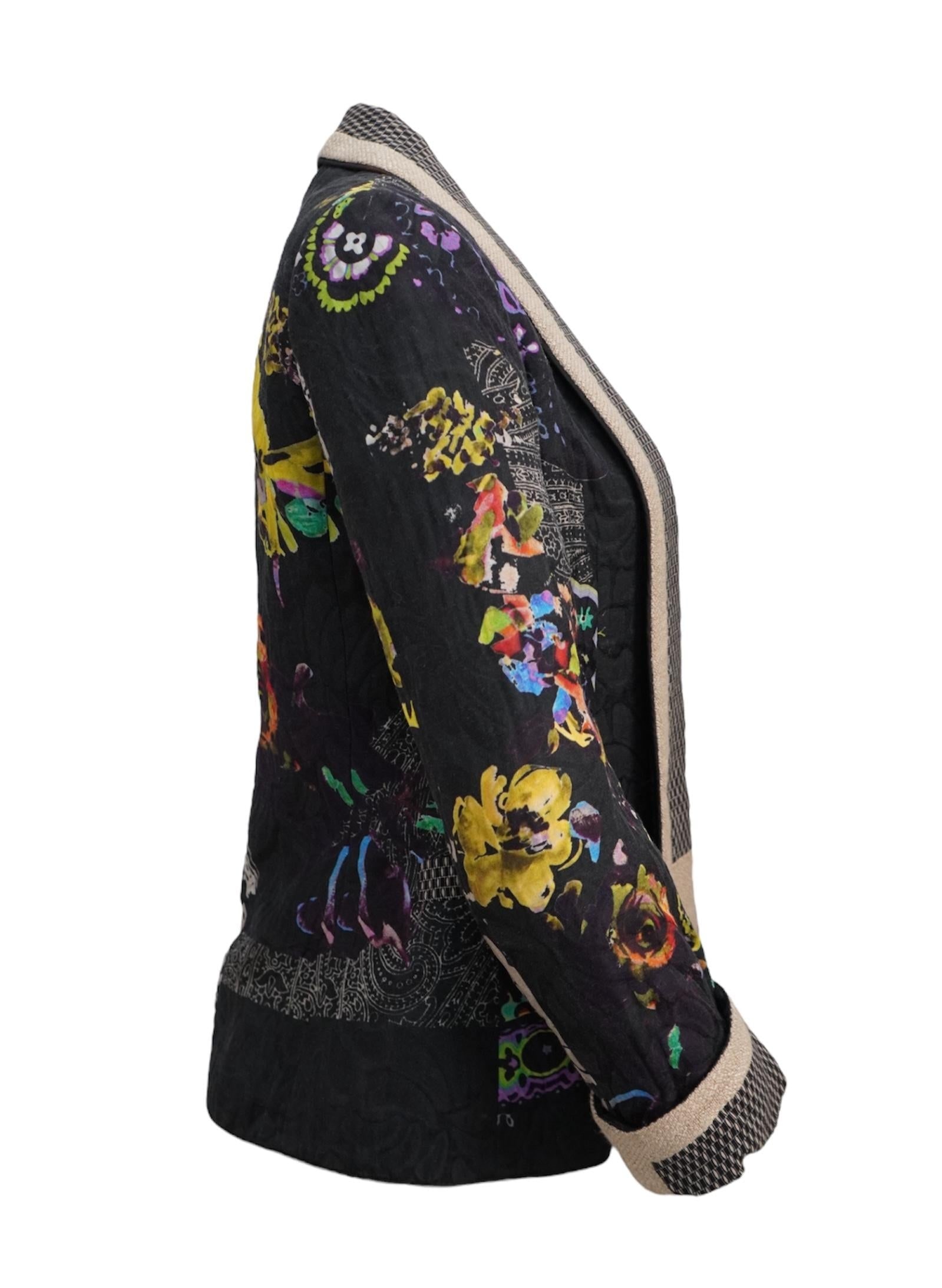 Etro Black Floral Paisley Blazer sz 40 - 20