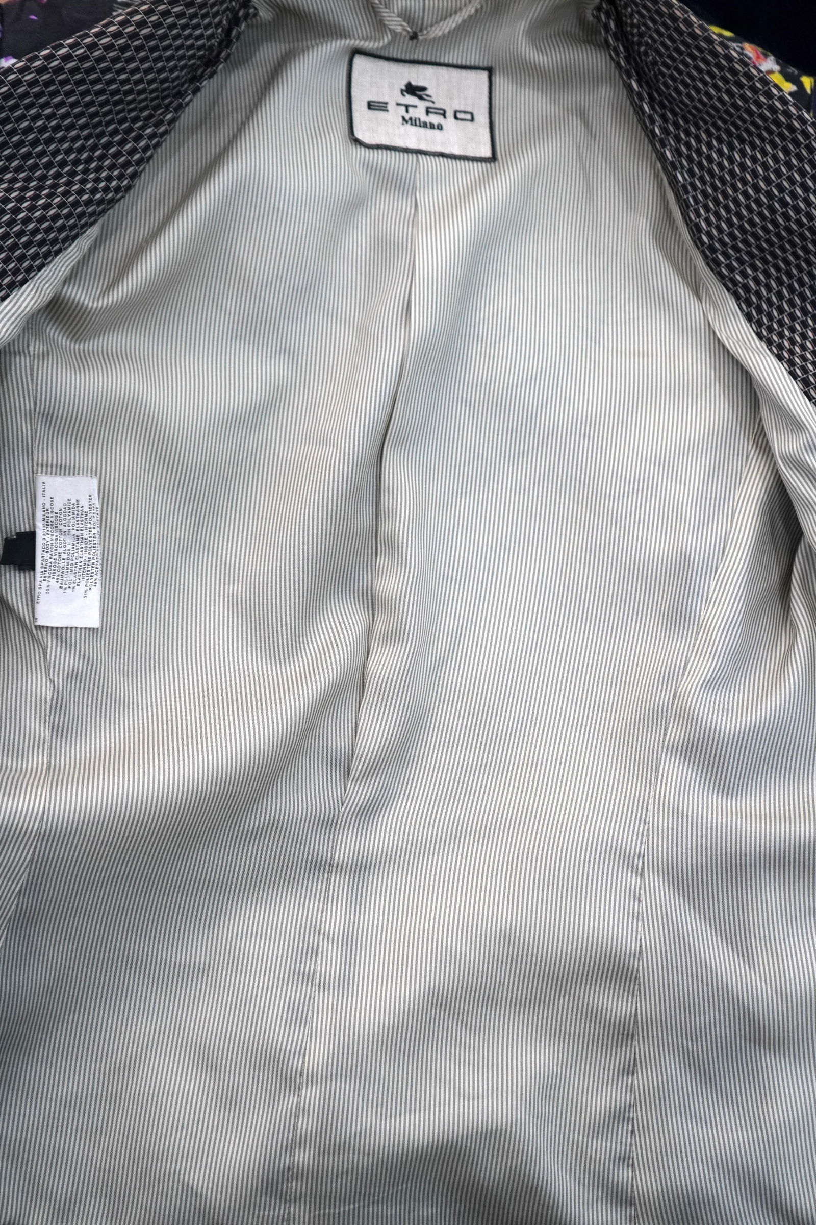 Etro Black Floral Paisley Blazer sz 40 - 3