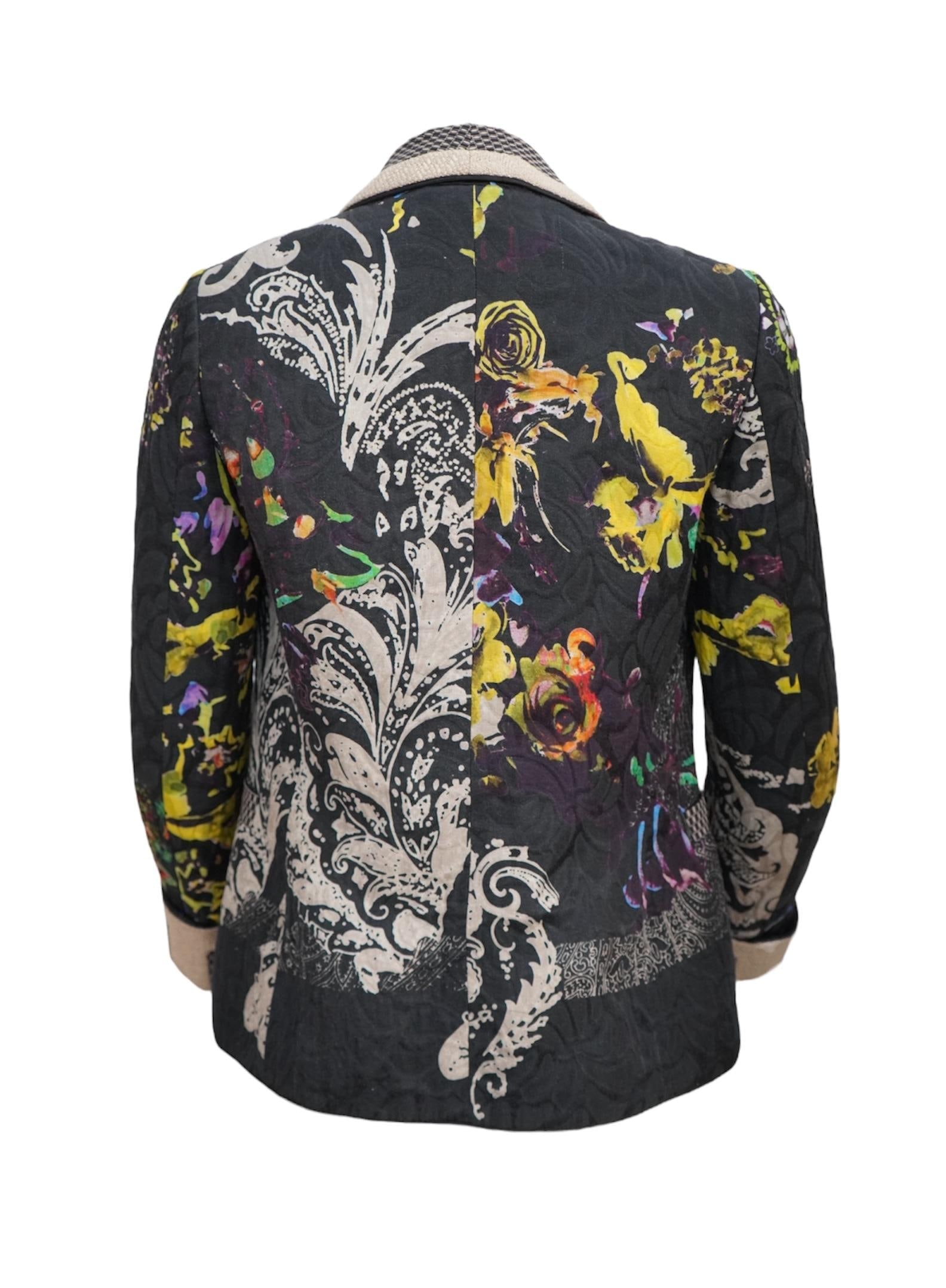 Etro Black Floral Paisley Blazer sz 40 - 9