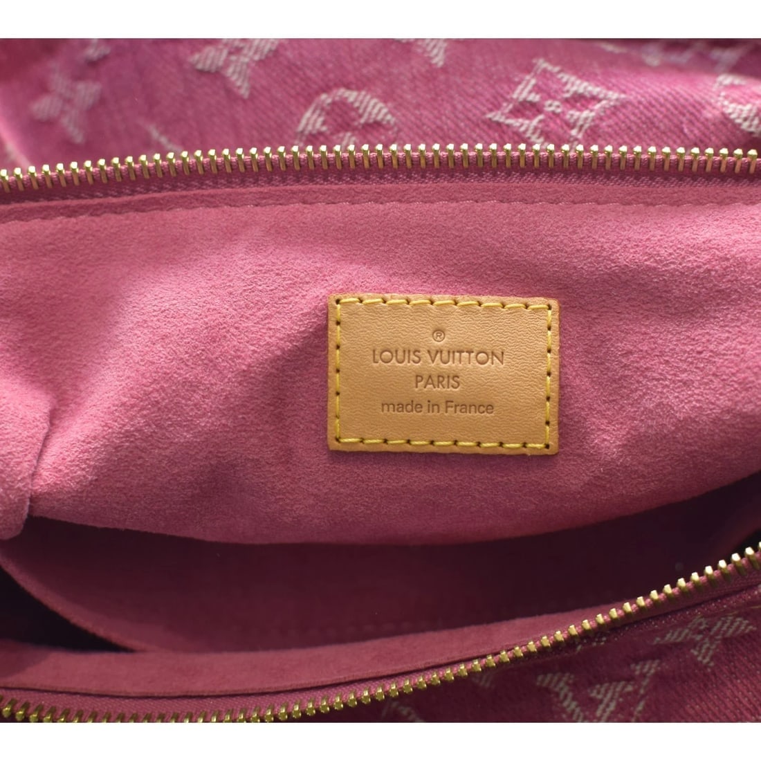 LOUIS VUITTON LV Monogram Pink Indigo Denim Baggy GM Shoulder Bag - 15