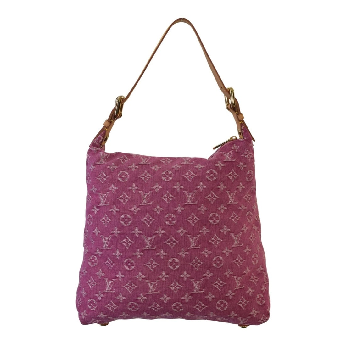 LOUIS VUITTON LV Monogram Pink Indigo Denim Baggy GM Shoulder Bag - 2
