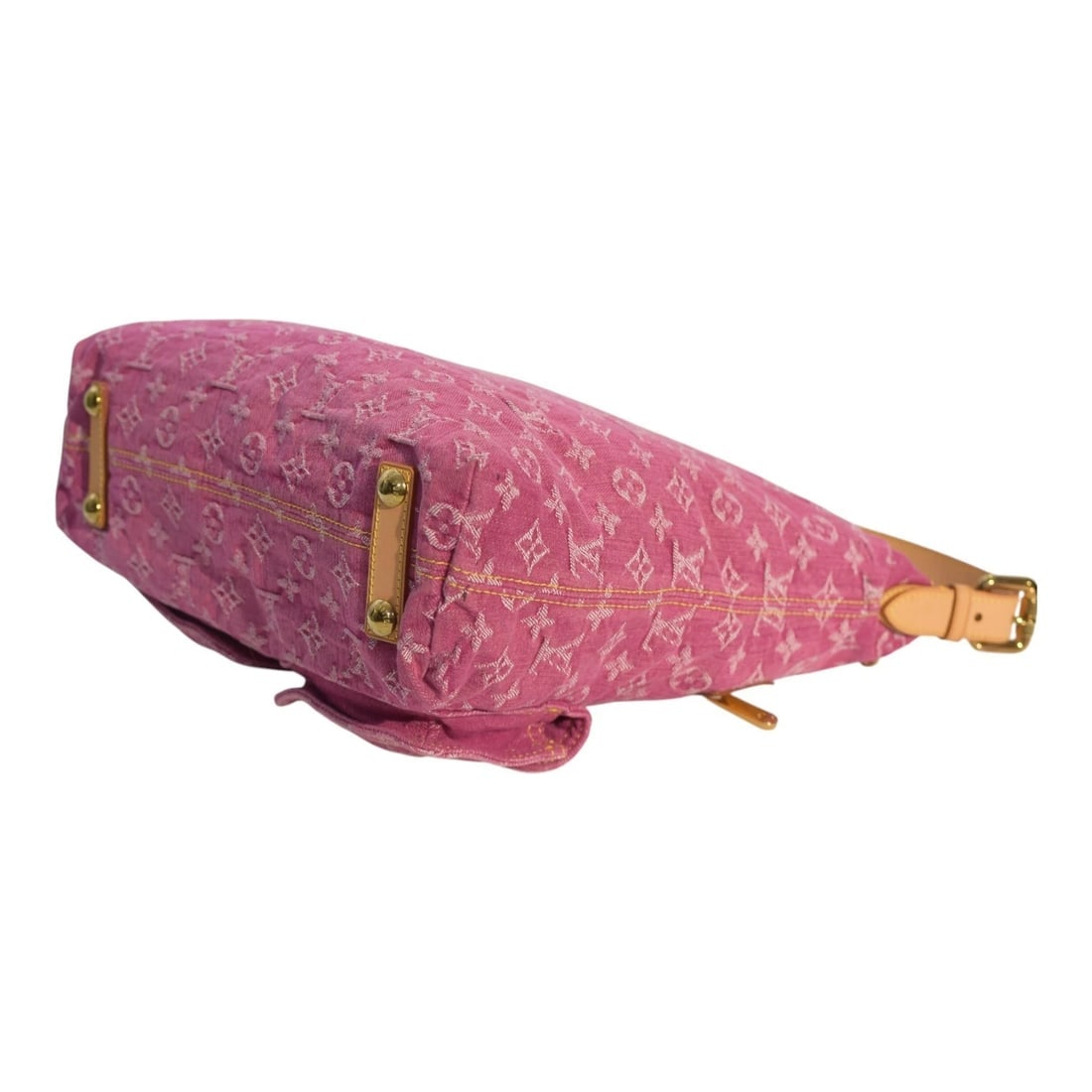 LOUIS VUITTON LV Monogram Pink Indigo Denim Baggy GM Shoulder Bag - 9