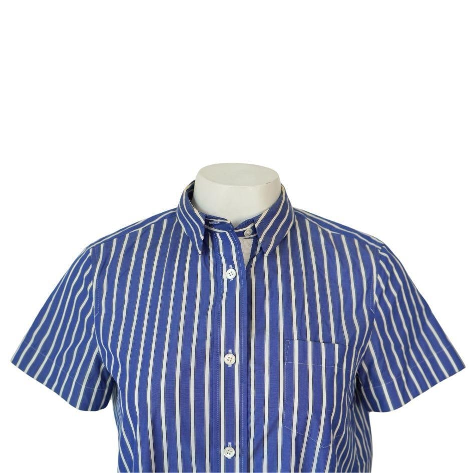Sacai Blue and White Striped Button Up Top - 20