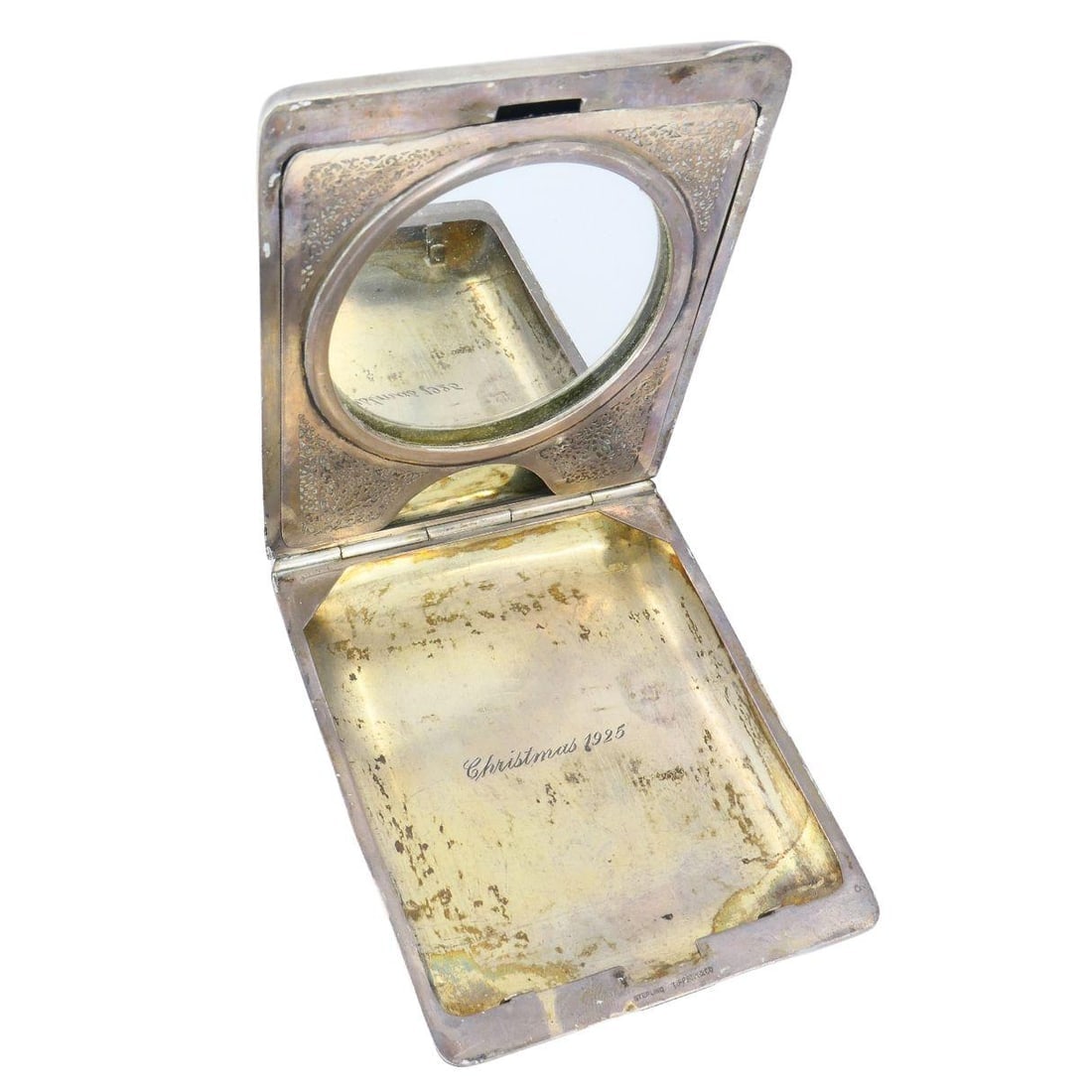 Vintage 1925 Tiffany & Co. Sterling Silver Mirror Compact - 19