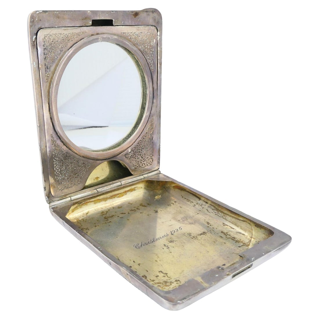 Vintage 1925 Tiffany & Co. Sterling Silver Mirror Compact - 7