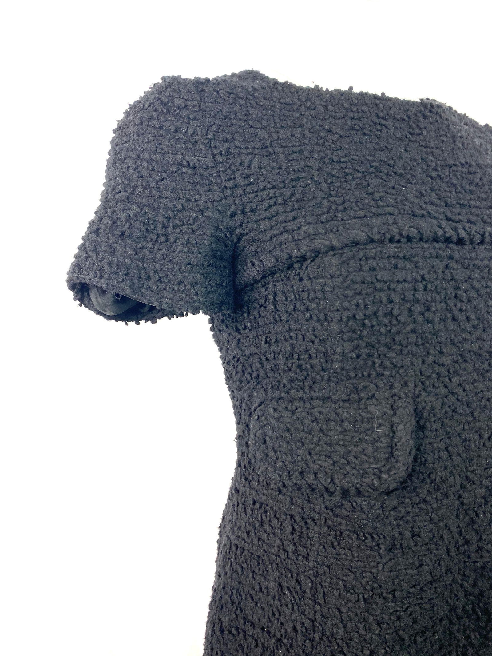 Chanel Black Wool Tweed Short Sleeves Mini Dress Size 38 - 15