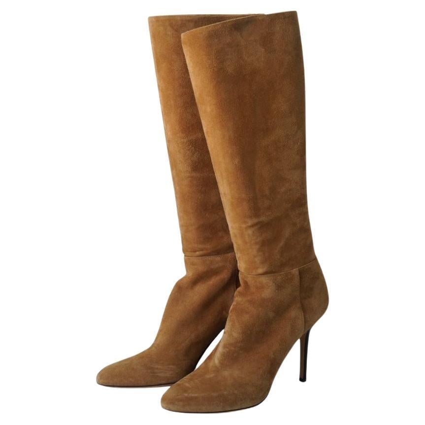 Jimmy Choo Tan Suede Knee High Boots 41 - 19
