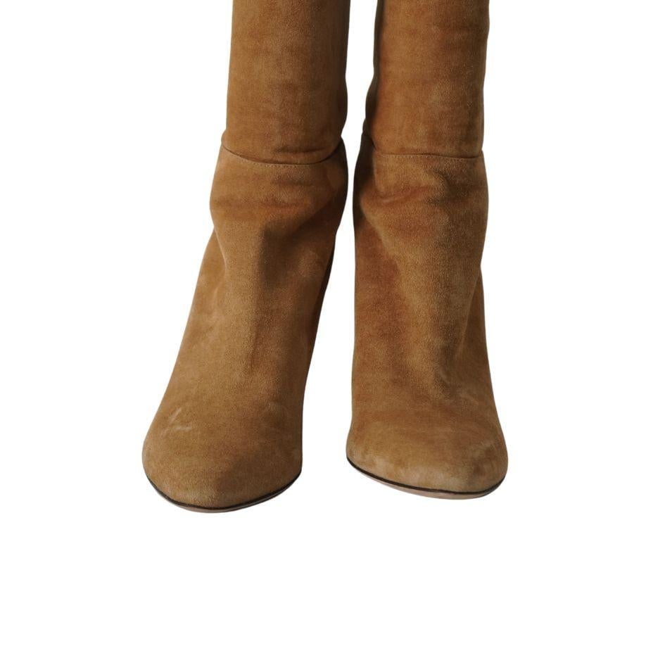 Jimmy Choo Tan Suede Knee High Boots 41 - 2