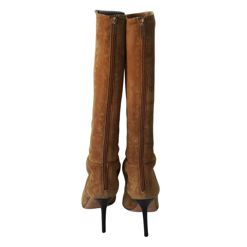 Jimmy Choo Tan Suede Knee High Boots 41 - 4