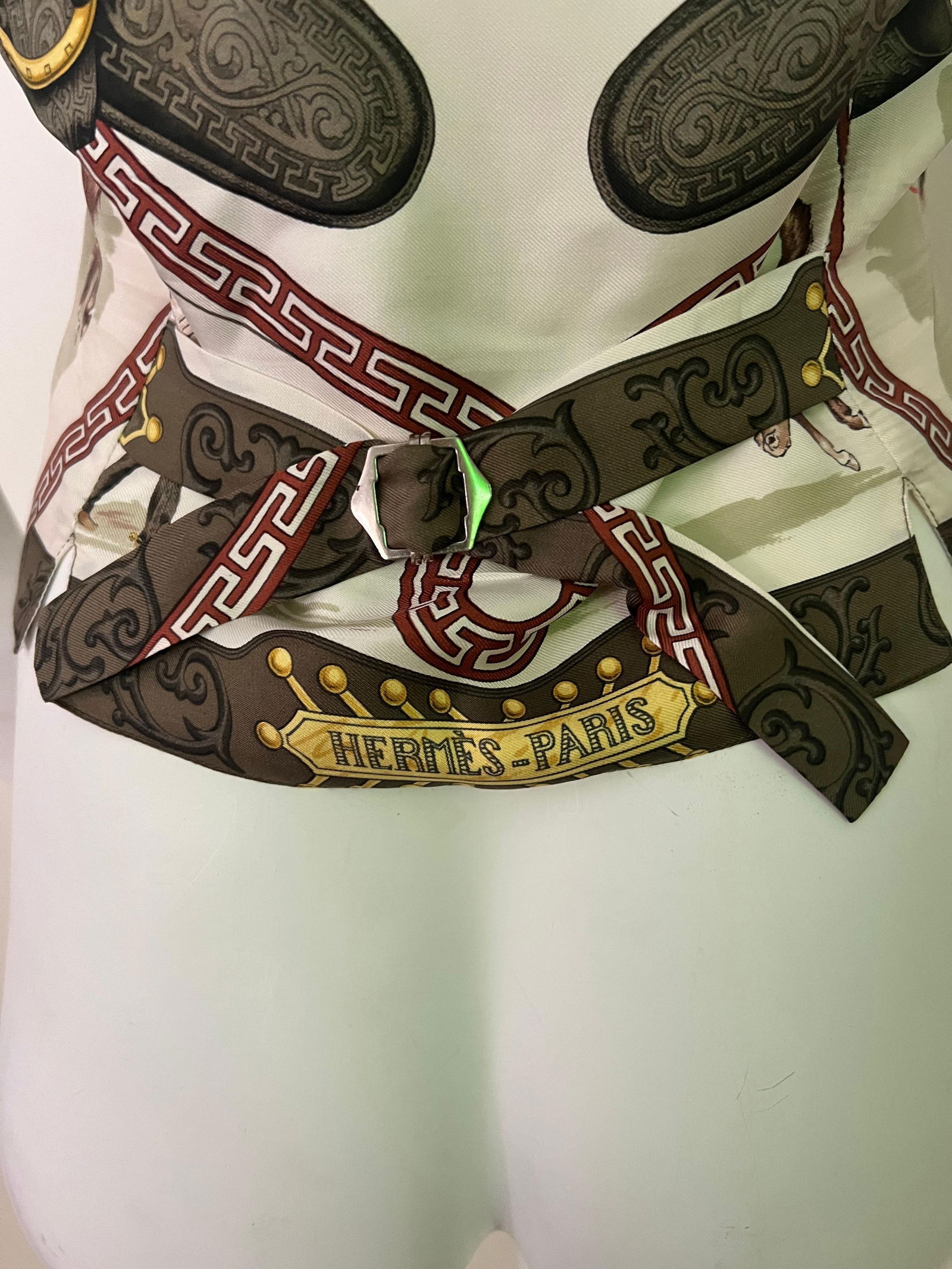 Vintage Hermes Silk Vest, Size 46 - 9